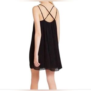 BCBGeneration Black Pleated  Mini Dress With Size S